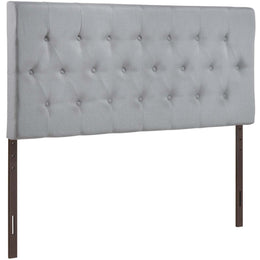 Clique Queen Upholstered Fabric Headboard in Sky Gray