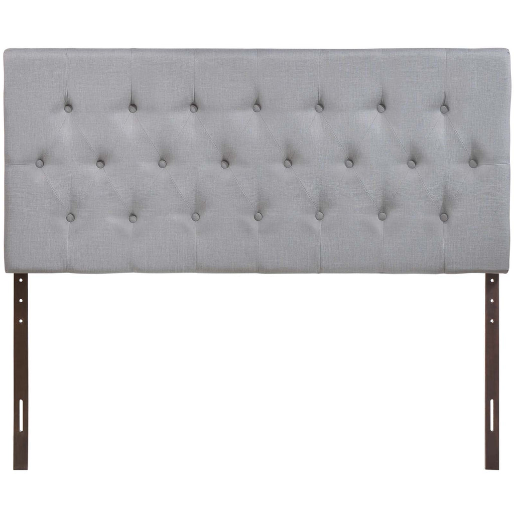 Clique Queen Upholstered Fabric Headboard in Sky Gray