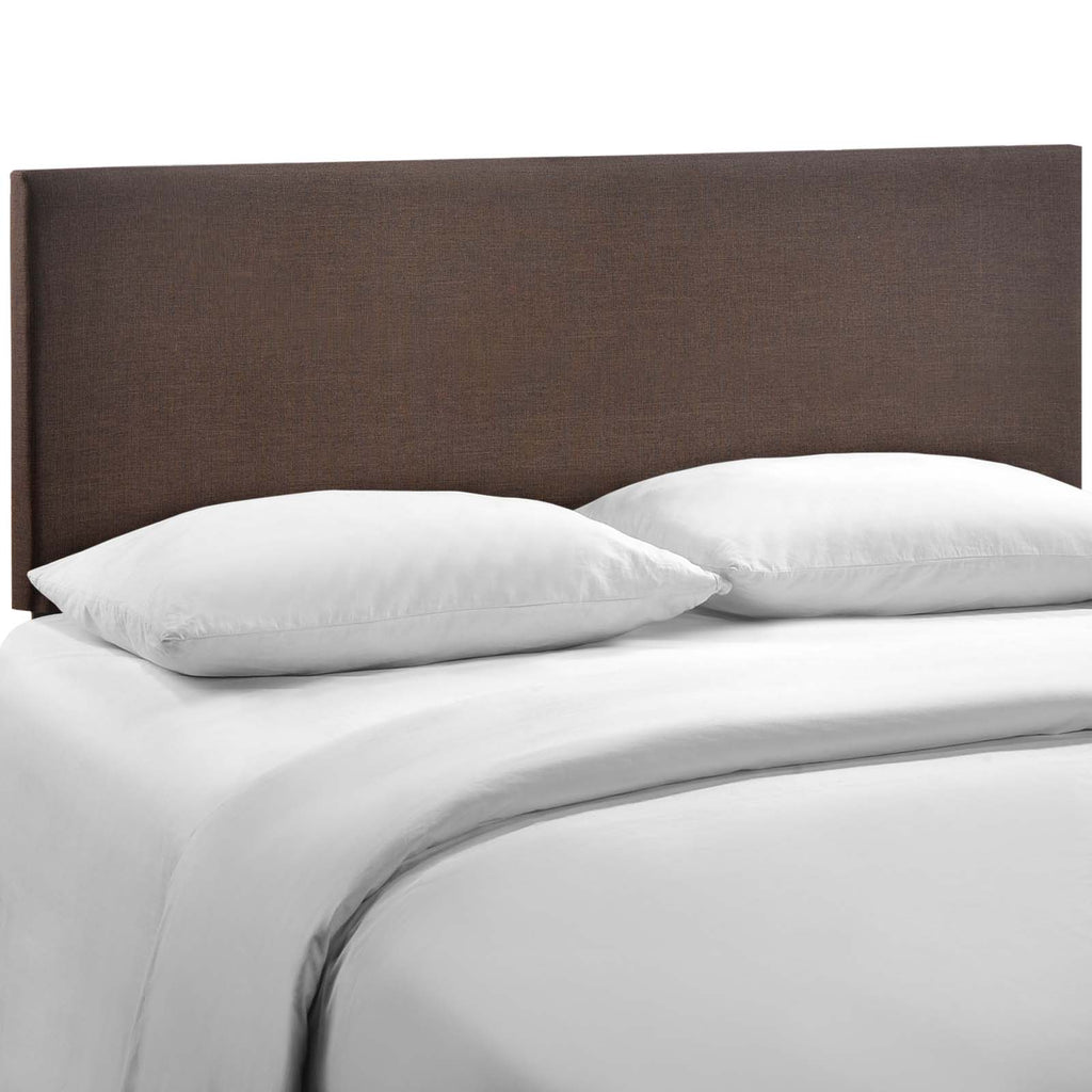 Region Queen Upholstered Headboard in Dark Brown