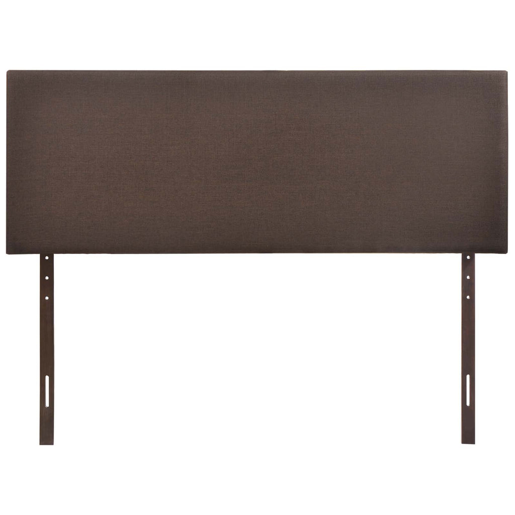 Region Queen Upholstered Headboard in Dark Brown