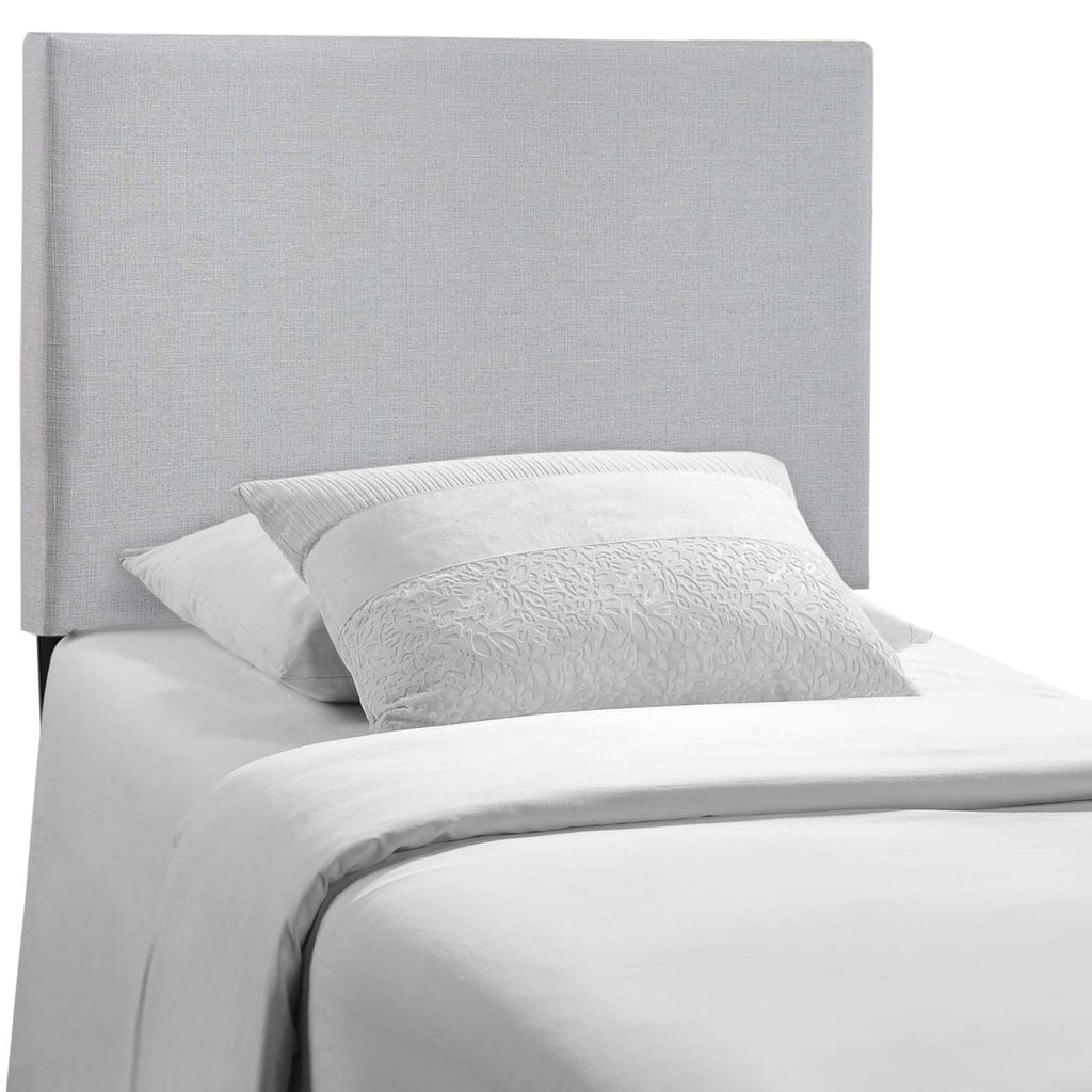 Region Twin Upholstered Fabric Headboard in Sky Gray