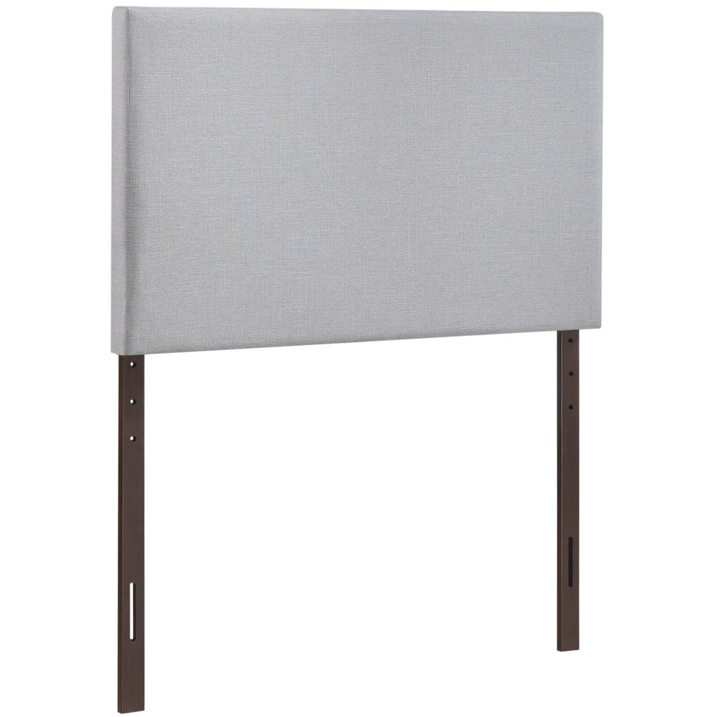 Region Twin Upholstered Fabric Headboard in Sky Gray