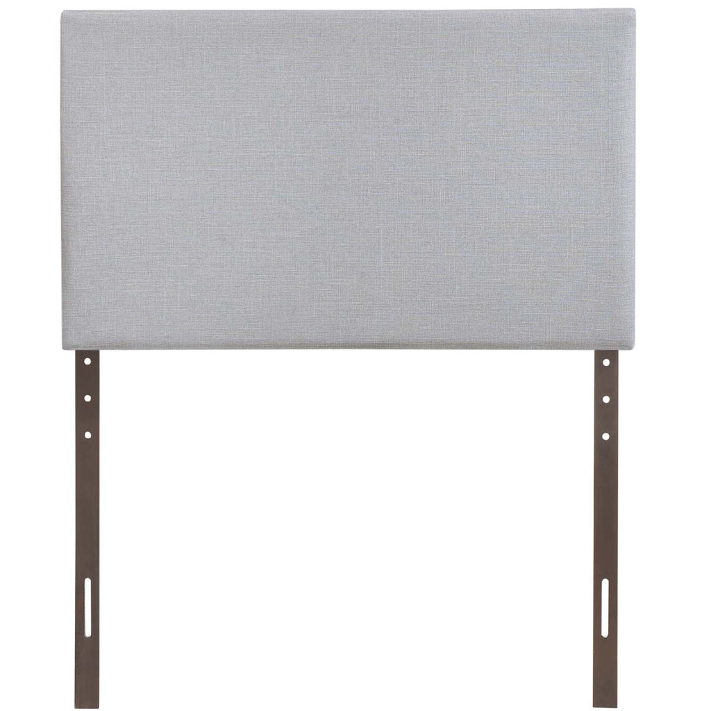 Region Twin Upholstered Fabric Headboard in Sky Gray