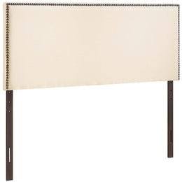 Region Nailhead Queen Upholstered Headboard in Ivory