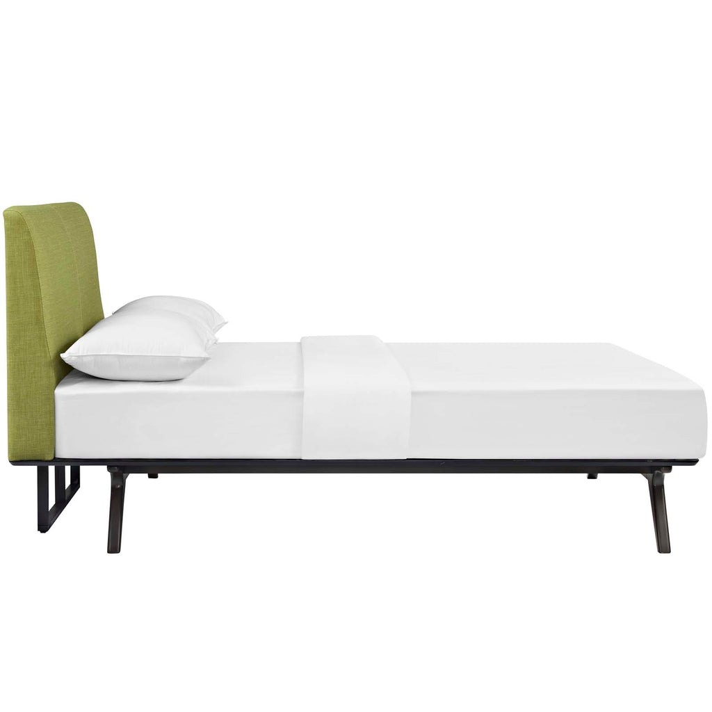 Tracy Queen Bed in Cappuccino Green