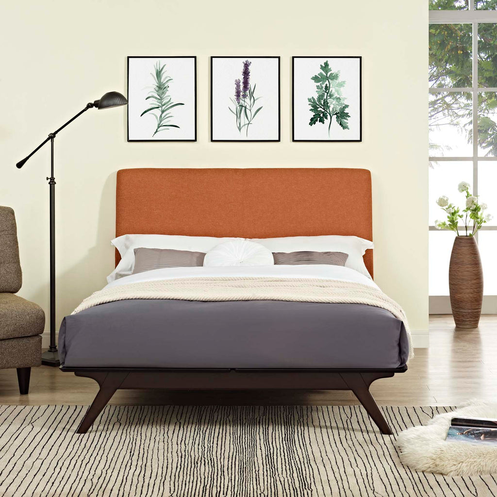 Tracy Queen Bed in Cappuccino Orange