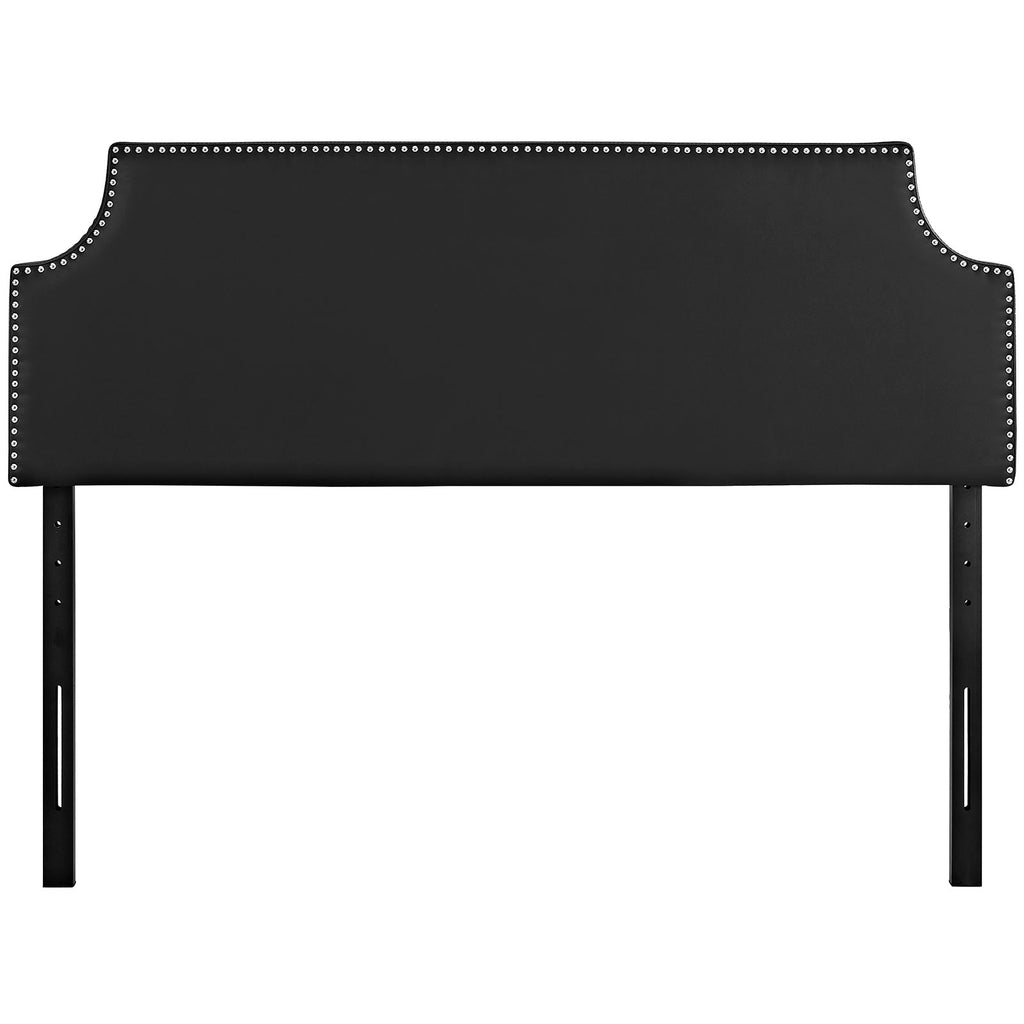 Laura Full Upholstered Vinyl Headboard in Black