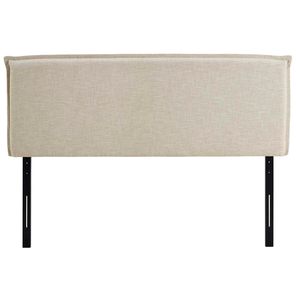 Camille Queen Upholstered Fabric Headboard in Beige