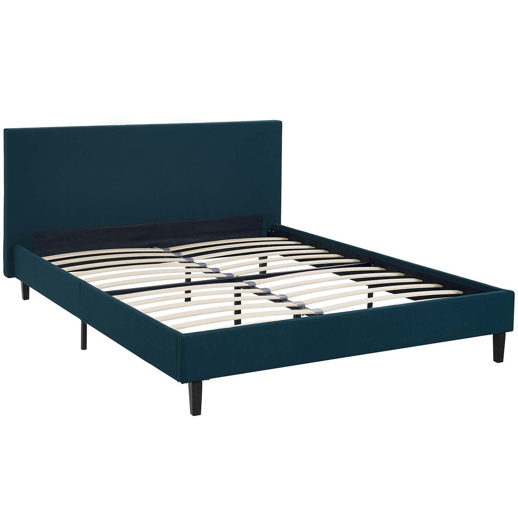 Anya Full Fabric Bed in Azure