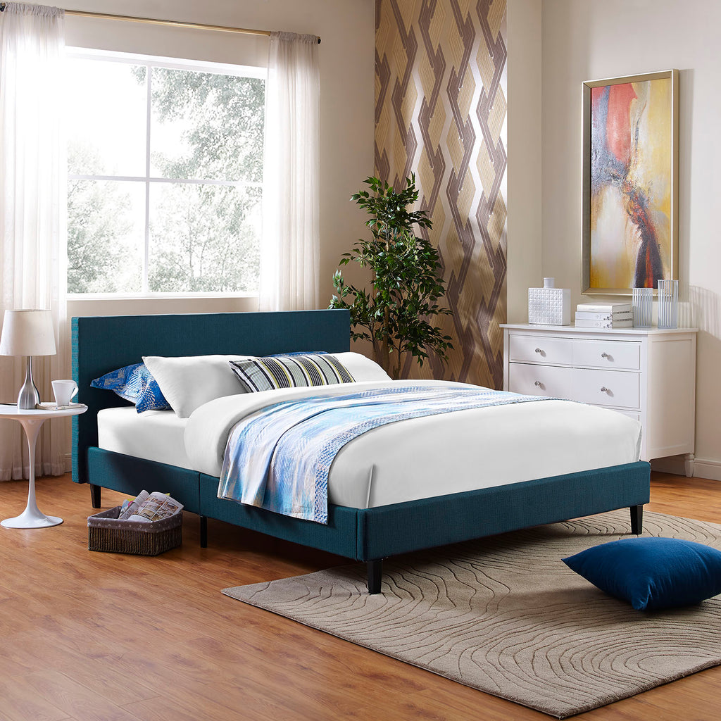 Anya Queen Bed in Azure