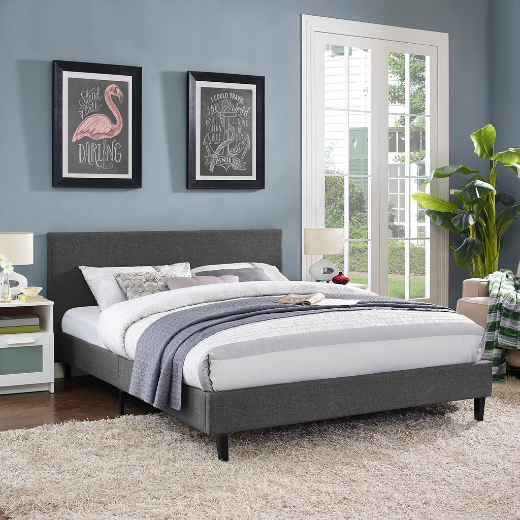 Anya Queen Bed in Gray