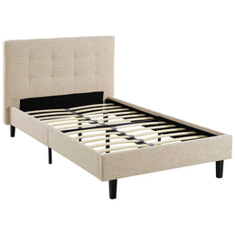 Linnea Twin Bed in Beige