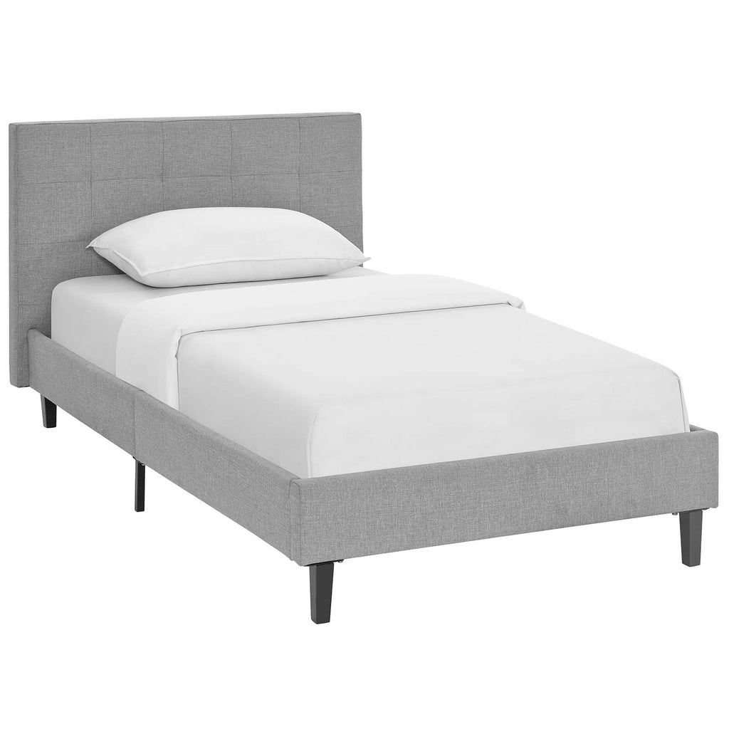 Linnea Twin Bed in Light Gray