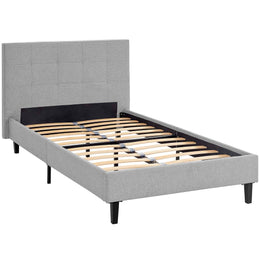 Linnea Twin Bed in Light Gray