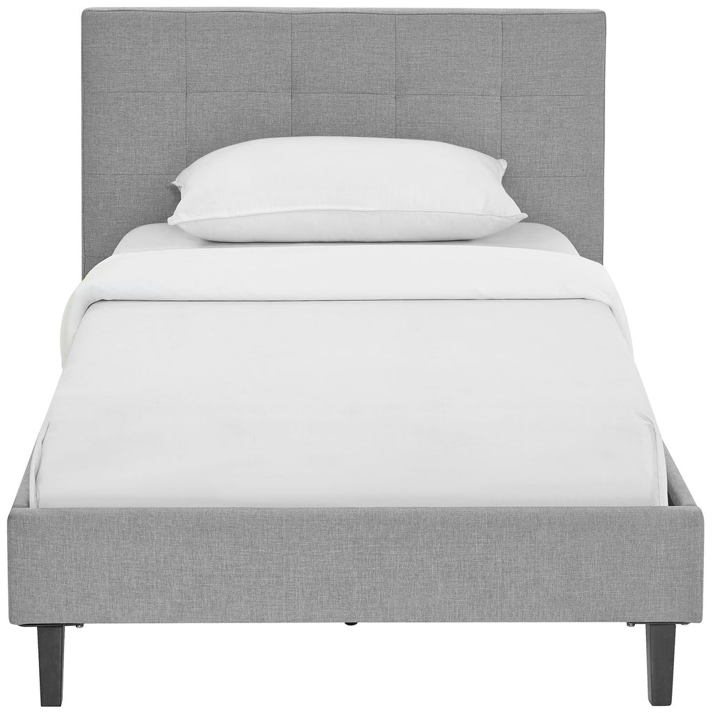 Linnea Twin Bed in Light Gray