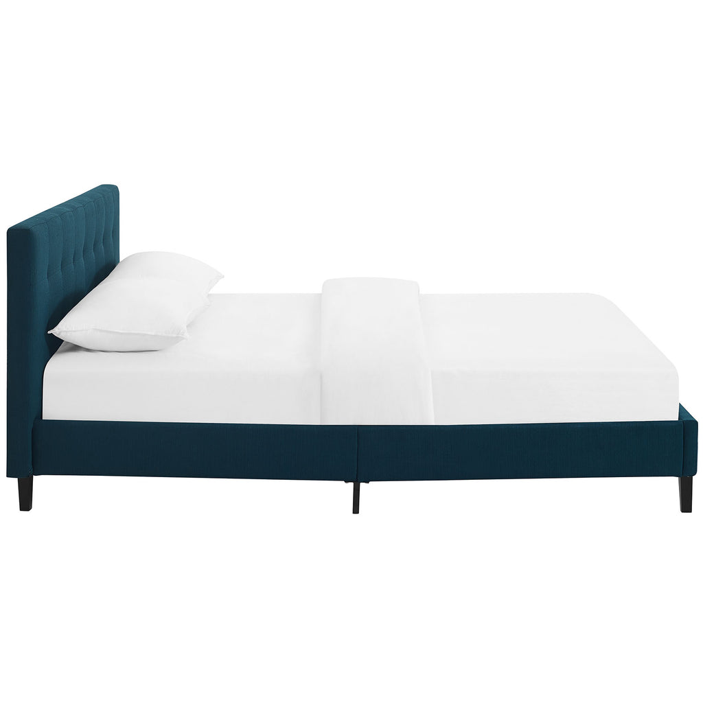 Linnea Queen Fabric Bed in Azure