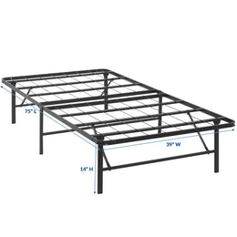 Horizon Twin Stainless Steel Bed Frame in Brown