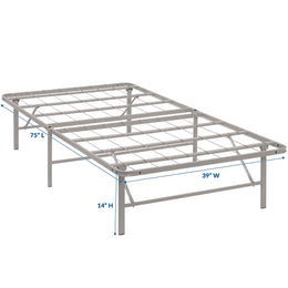 Horizon Twin Stainless Steel Bed Frame in Gray