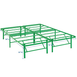 Horizon Full Stainless Steel Bed Frame in Green