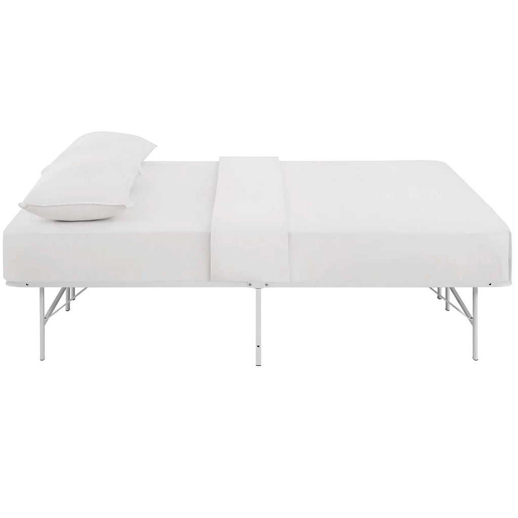 Horizon Full Stainless Steel Bed Frame in White