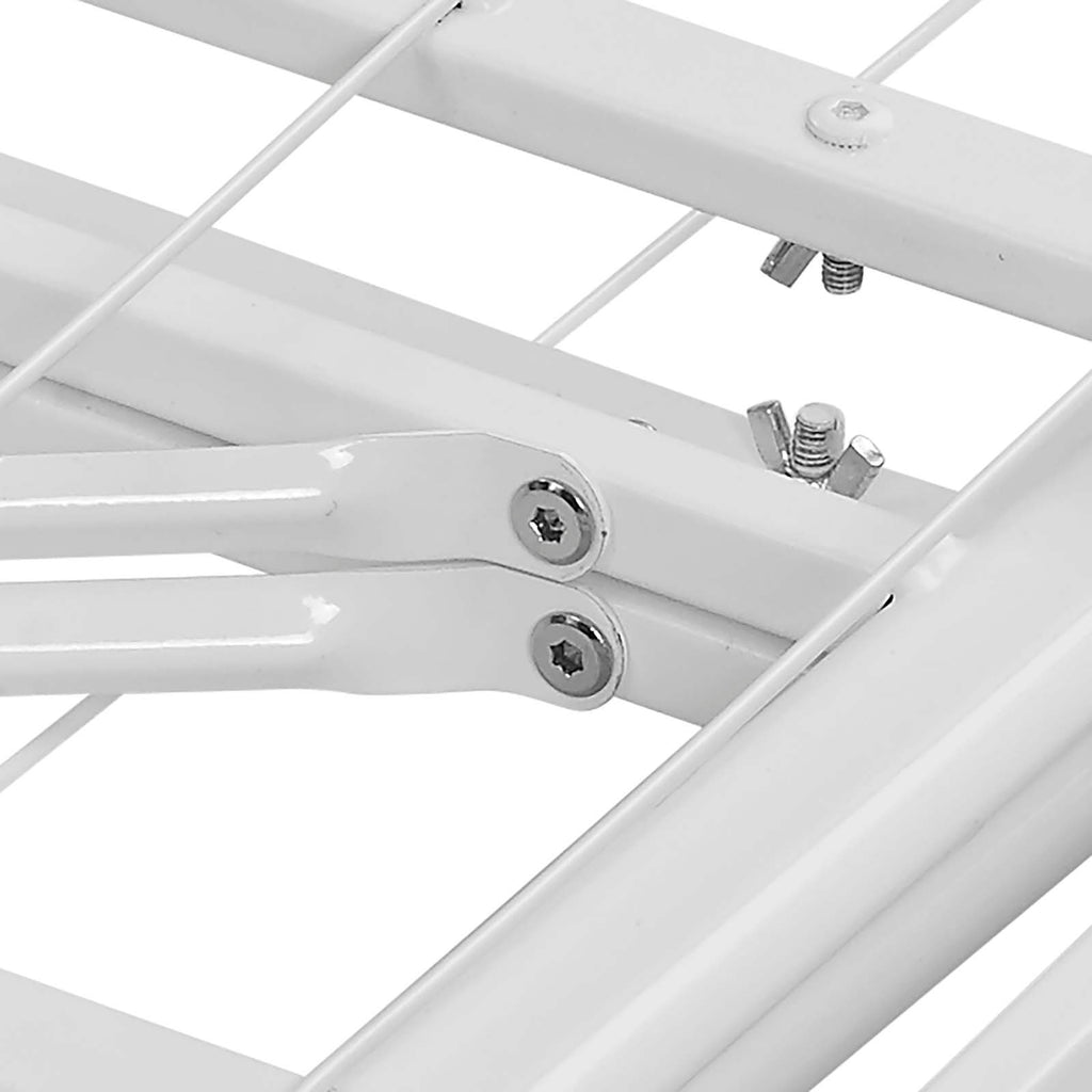 Horizon Full Stainless Steel Bed Frame in White