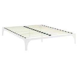 Ollie King Bed Frame in White