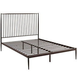 Annika Queen Platform Bed in Brown