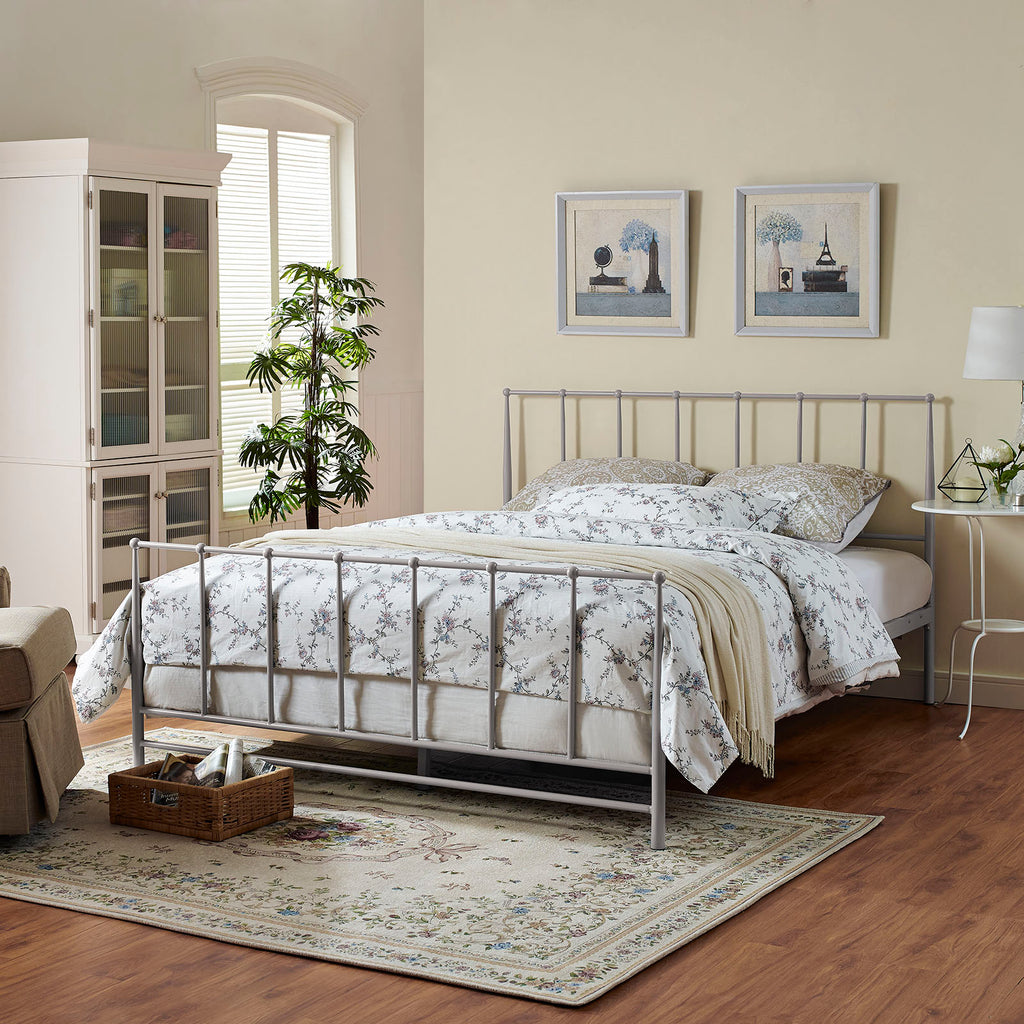 Estate King Bed in Gray