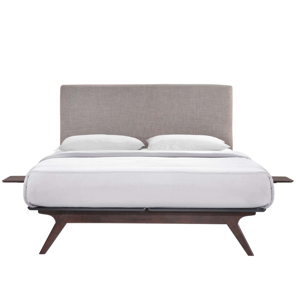 Tracy 3 Piece Full Bedroom Set in Cappuccino Gray