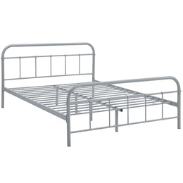 Maisie Queen Stainless Steel Bed Frame in Gray