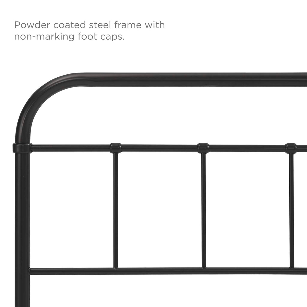 Serena Twin Steel Headboard in Brown