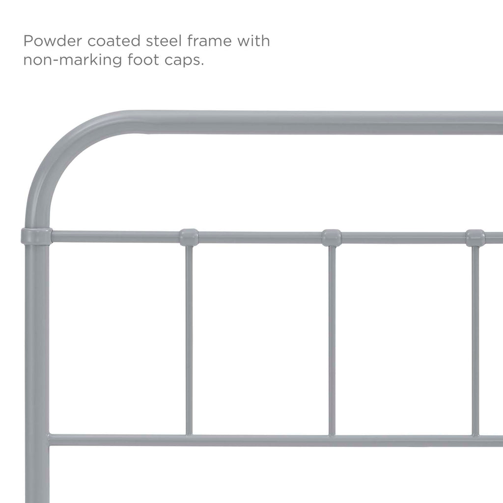 Serena Twin Steel Headboard in Gray