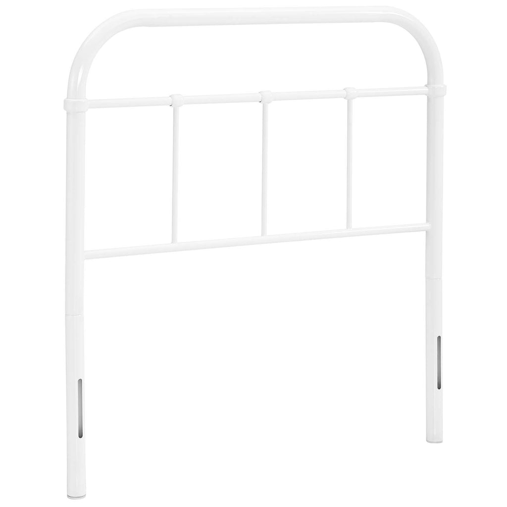 Serena Twin Steel Headboard in White