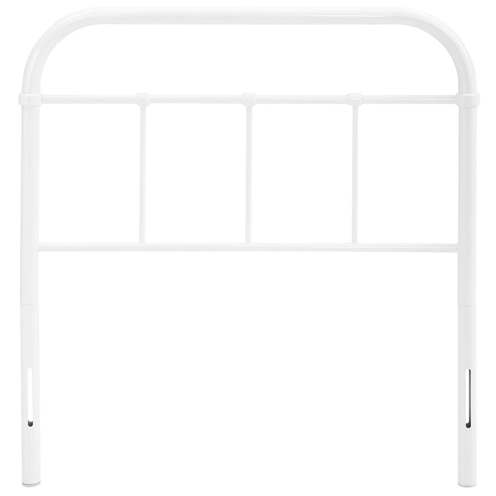 Serena Twin Steel Headboard in White