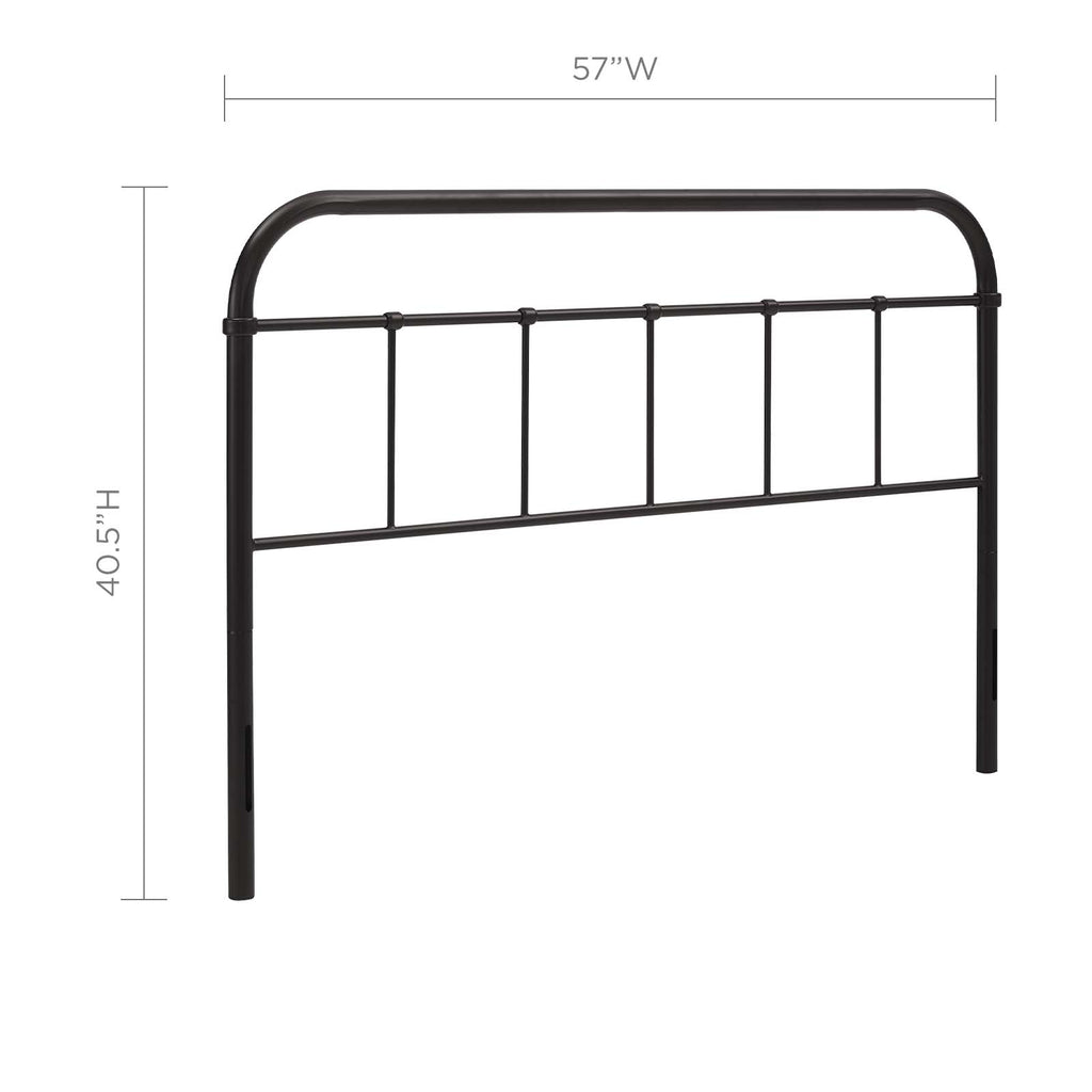 Serena Full Steel Headboard in Brown