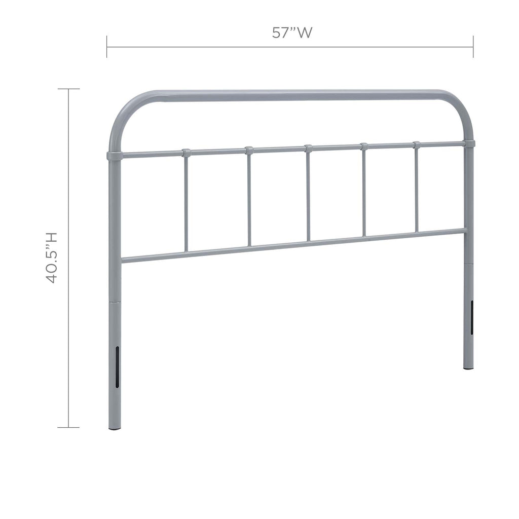 Serena Full Steel Headboard in Gray