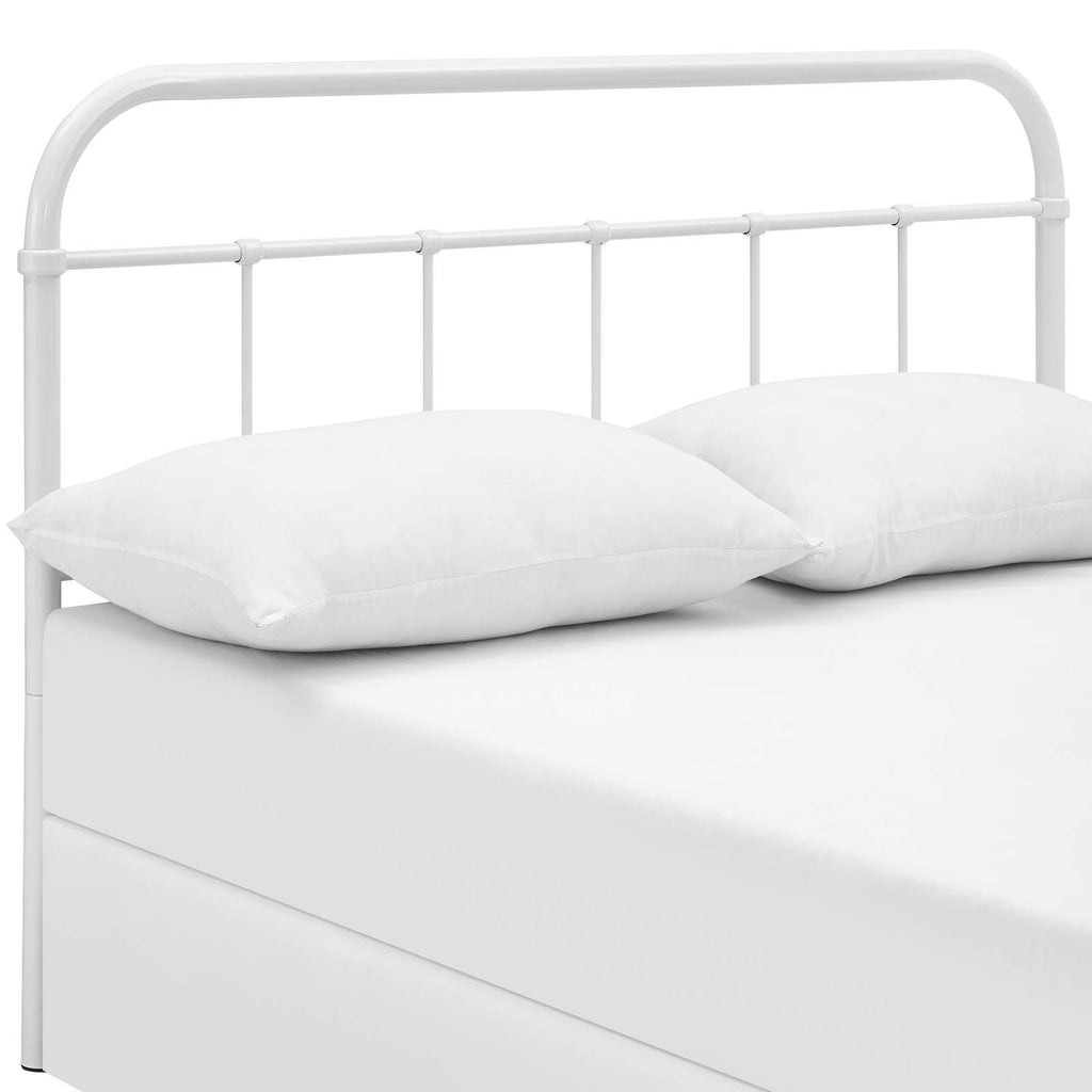 Serena Queen Steel Headboard in White