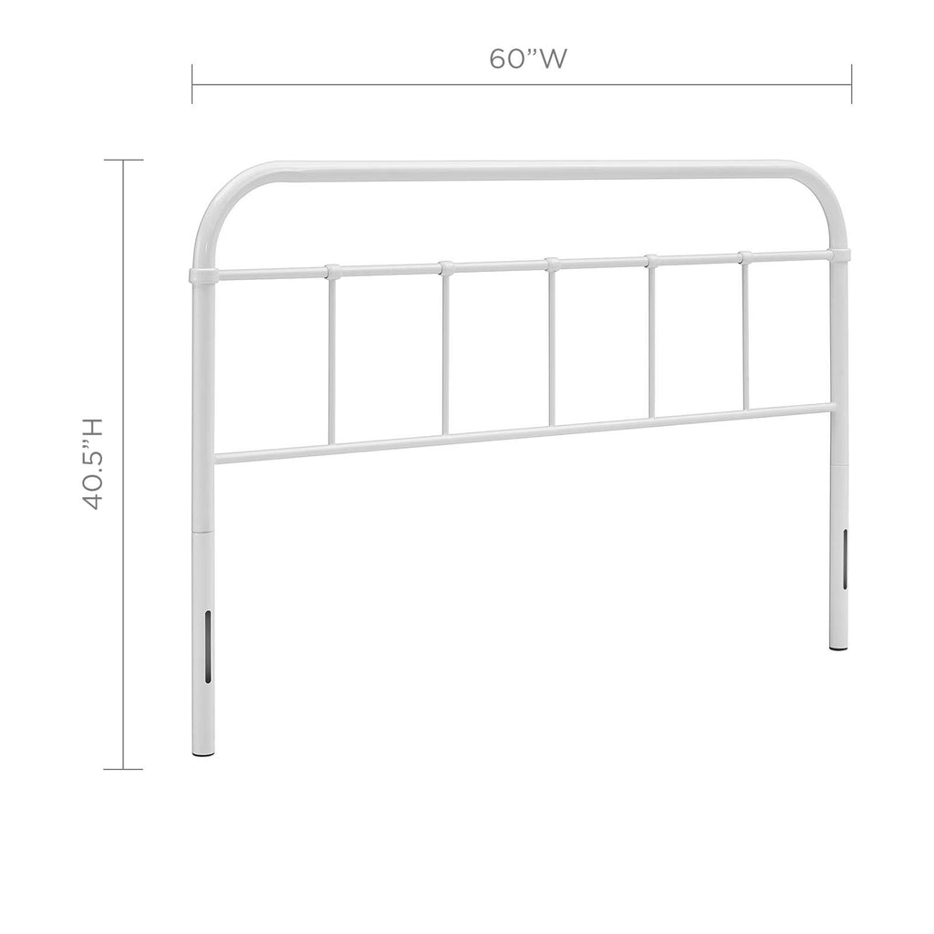 Serena Queen Steel Headboard in White