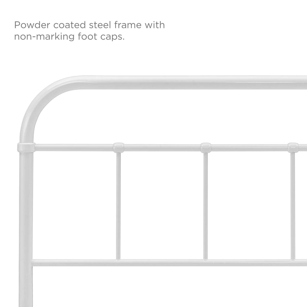 Serena Queen Steel Headboard in White