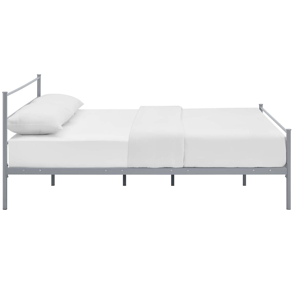 Alina Queen Platform Bed Frame in Gray