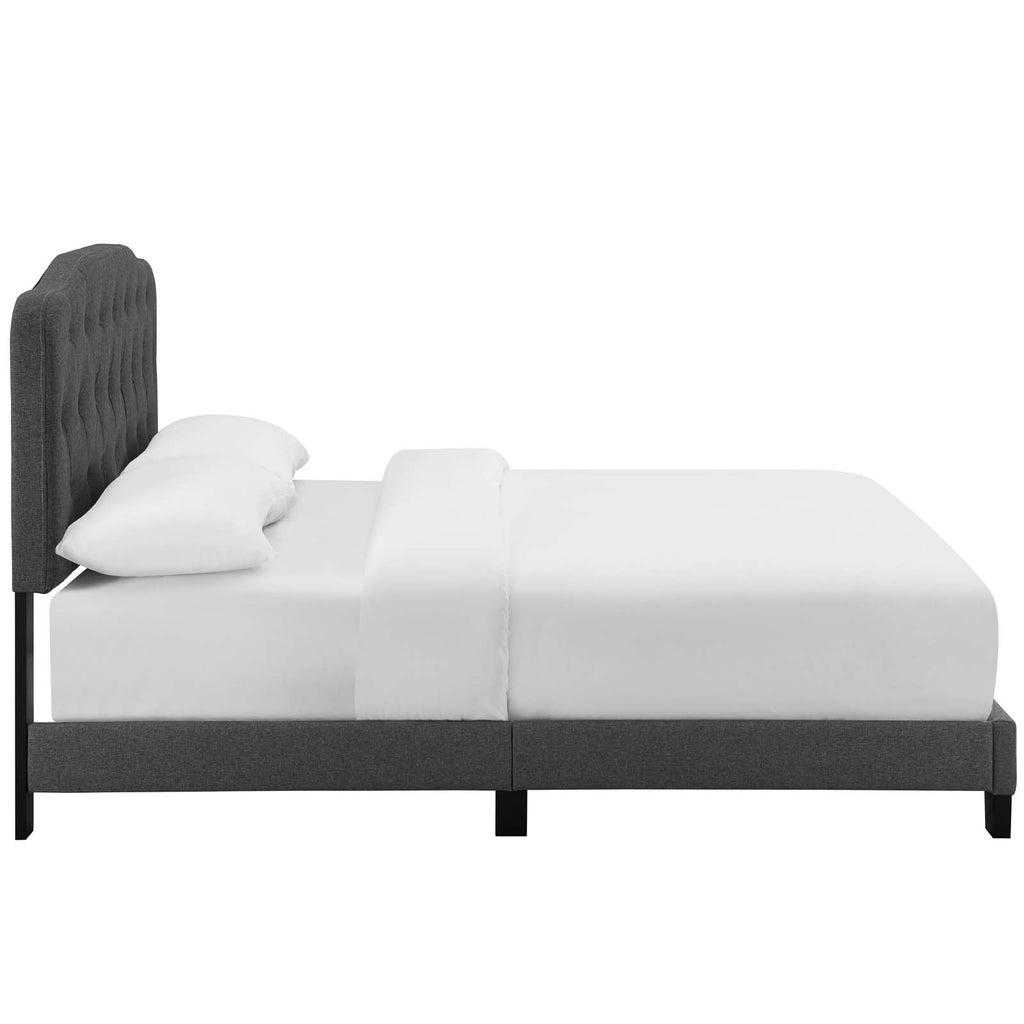 Amelia Full Upholstered Fabric Bed in Gray