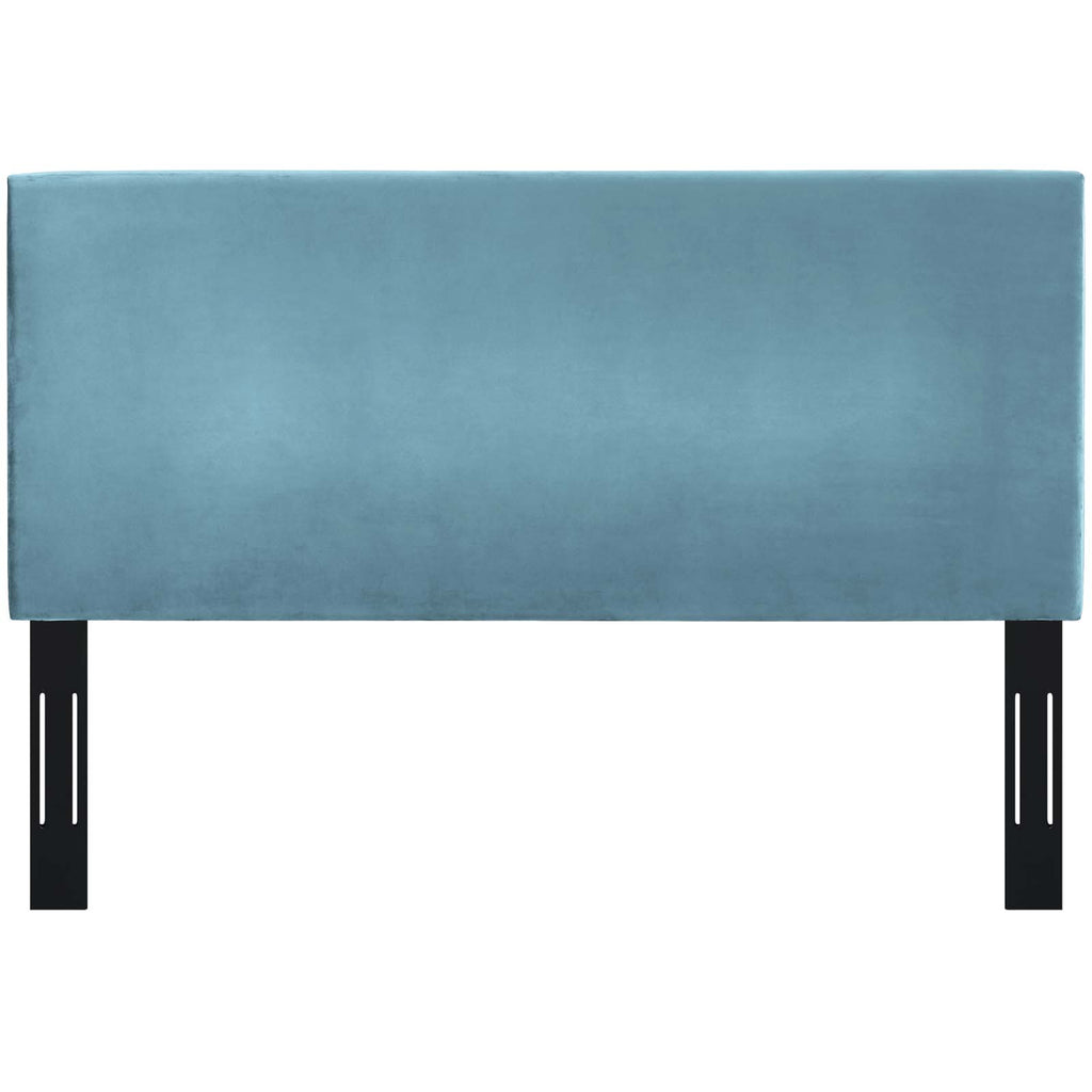 Taylor Twin Upholstered Performance Velvet Headboard in Sea Blue