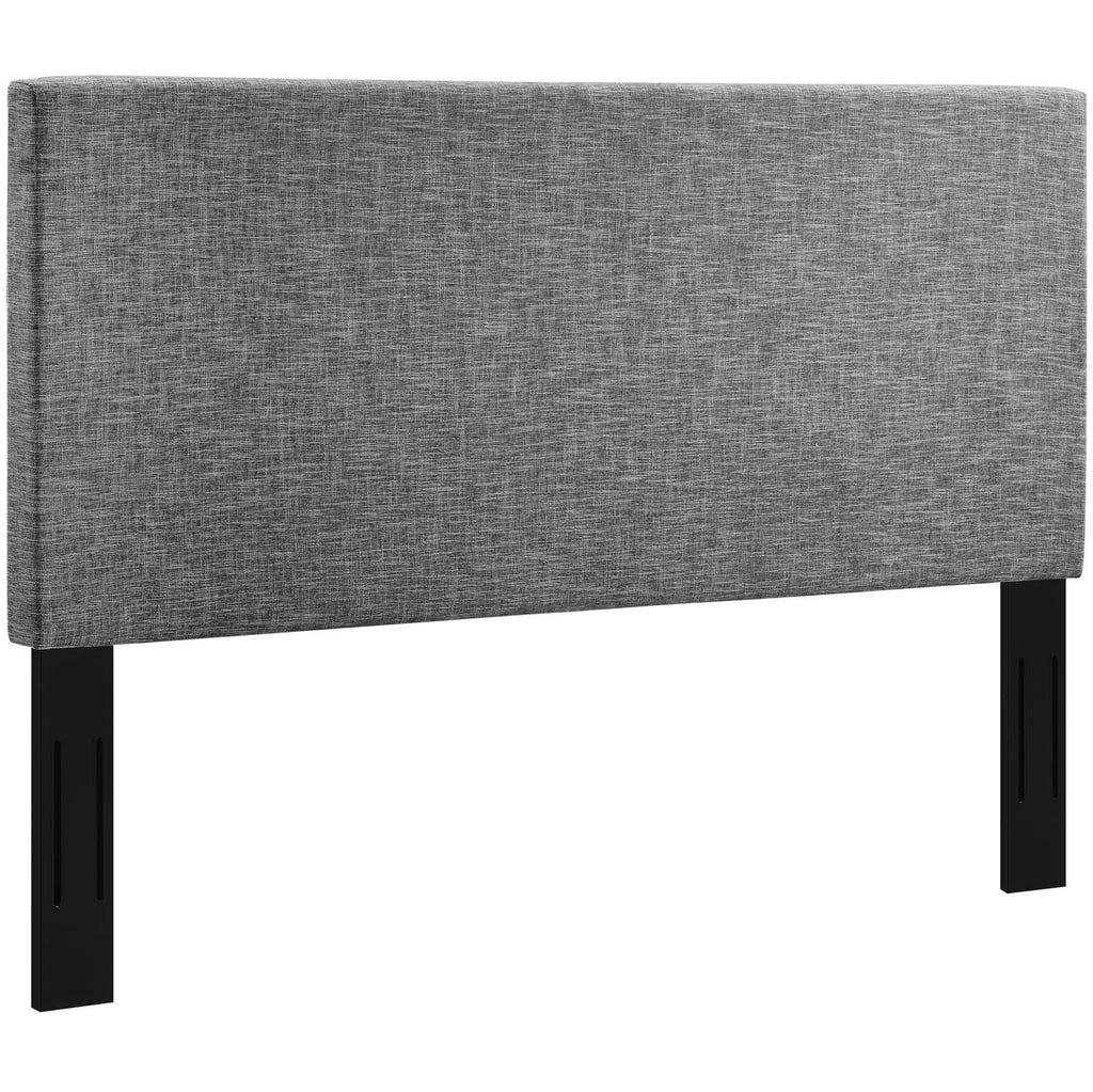 Taylor Full / Queen Upholstered Linen Fabric Headboard in Light Gray