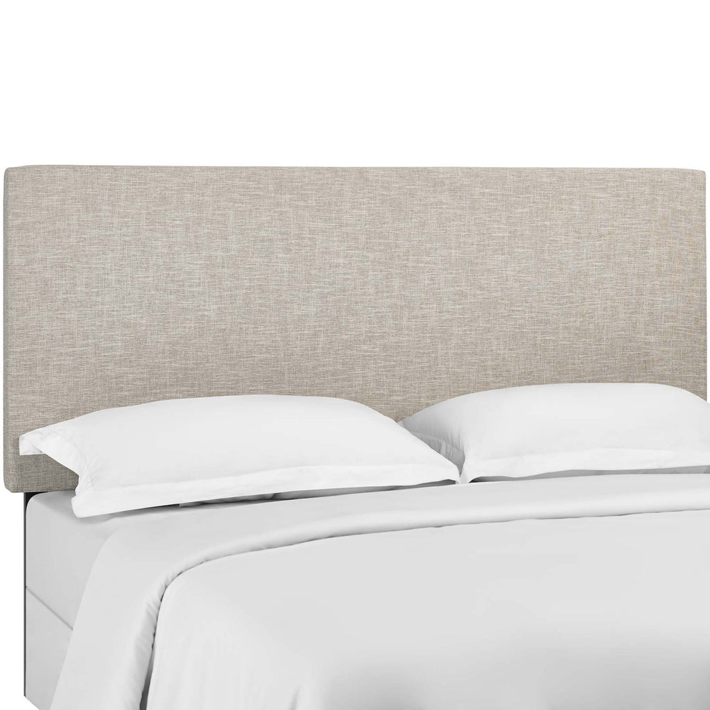 Taylor King and California King Upholstered Linen Fabric Headboard in Beige