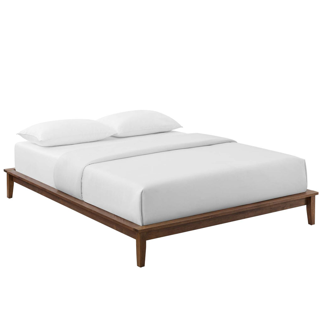 Lodge Full Wood Platform Bed Frame in Walnut