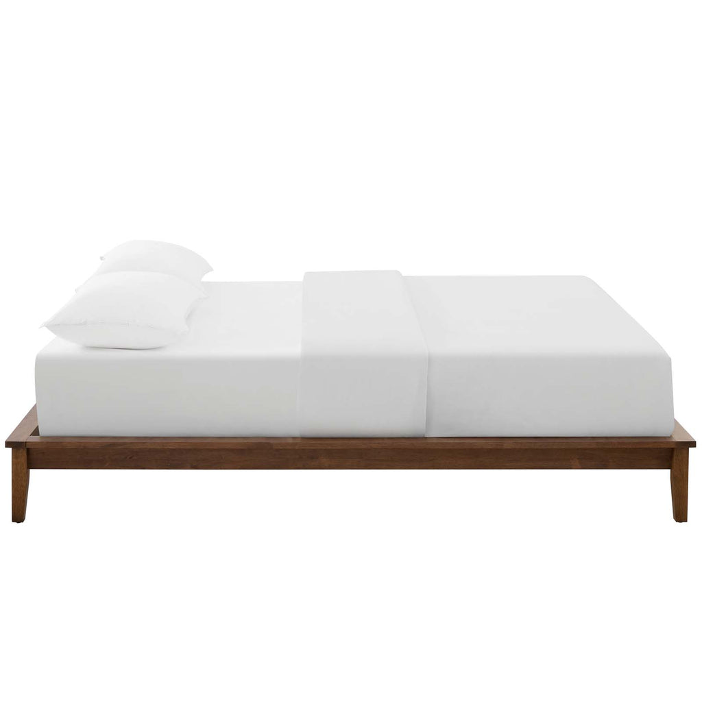 Lodge Full Wood Platform Bed Frame in Walnut