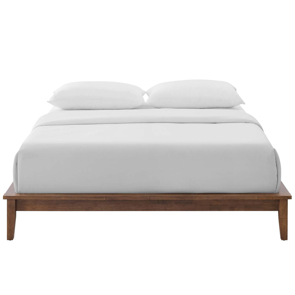 Lodge Full Wood Platform Bed Frame in Walnut