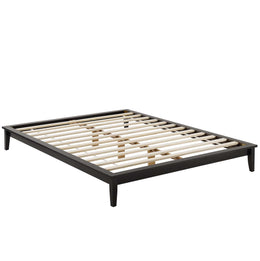 Lodge Queen Wood Platform Bed Frame in Cappuccino