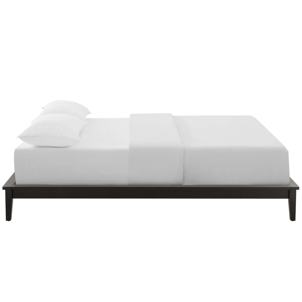 Lodge Queen Wood Platform Bed Frame in Cappuccino