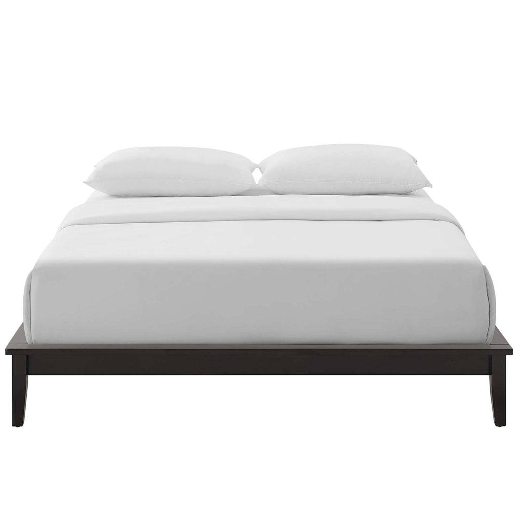 Lodge Queen Wood Platform Bed Frame in Cappuccino